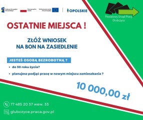 Zdjęcie artykułu Ostatnia szansa na podjęcie zatrudniania w ramach bonu na zasiedlenie
